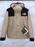 The North Face Khaki Black GORE-TEX Mountain Jacket Snap Button Waterproof