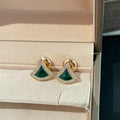 Bvlgari NEW DREAM MALACHITE PINK GOLD EARRINGS