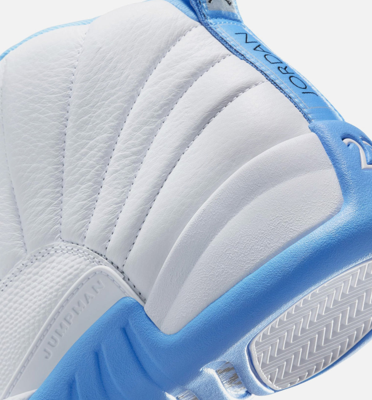 Air Jordan 12 Retro White and University Blue Men's Lifestyle Shoes - White/University Blue/Metallic Silver