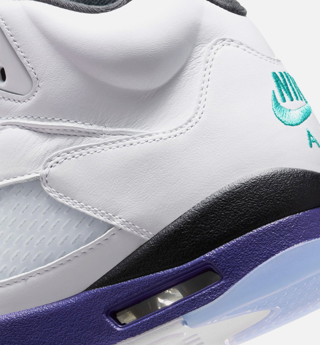 Air Jordan 5 Retro "Grape" Men's Shoe – White/New Emerald/Grape Ice/Black