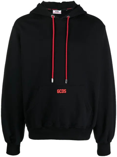 GCDS logo-print cotton hoodie