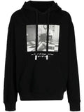 Haculla photograph-print drawstring cotton hoodie