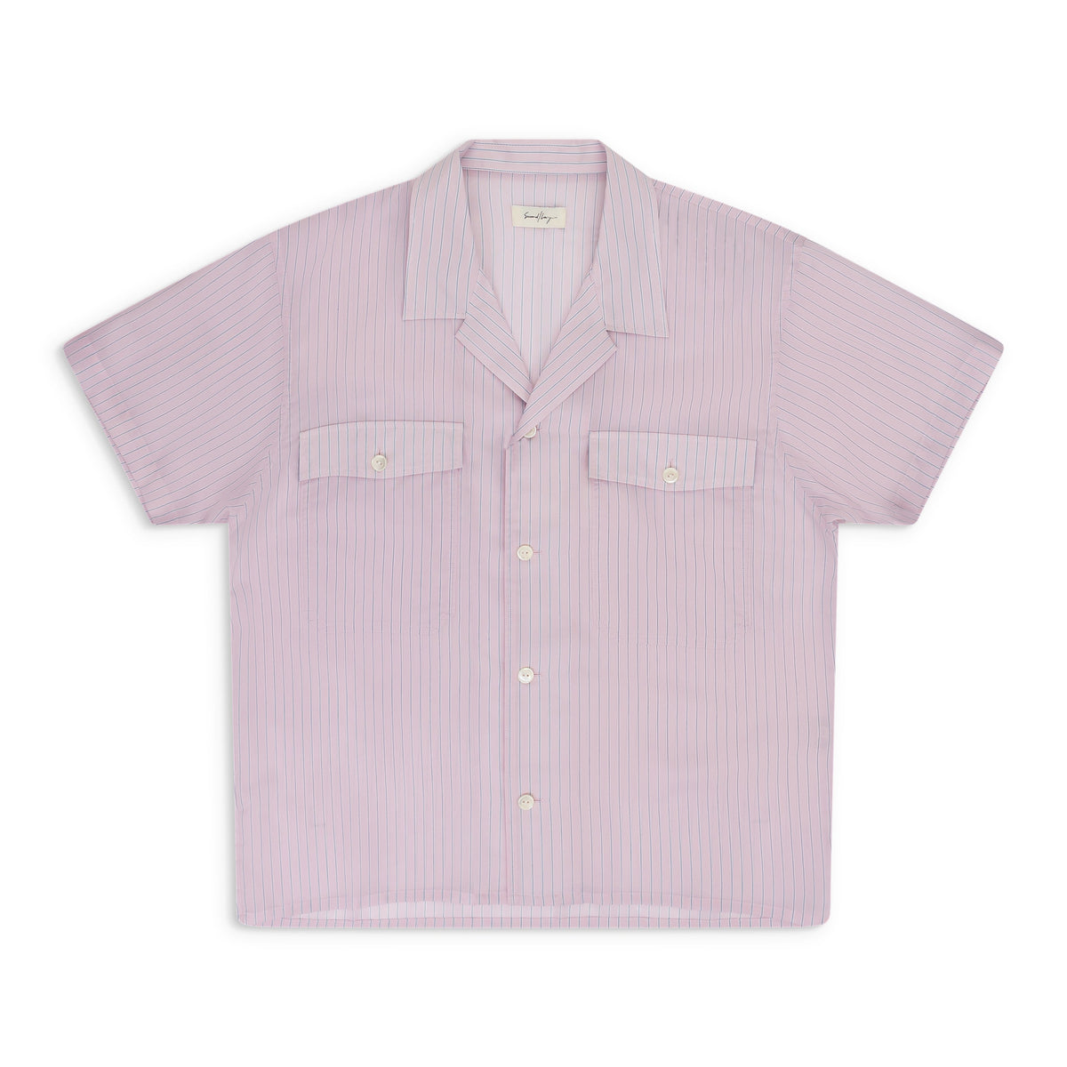 Pink Second Layer SS Open Collar Shirt