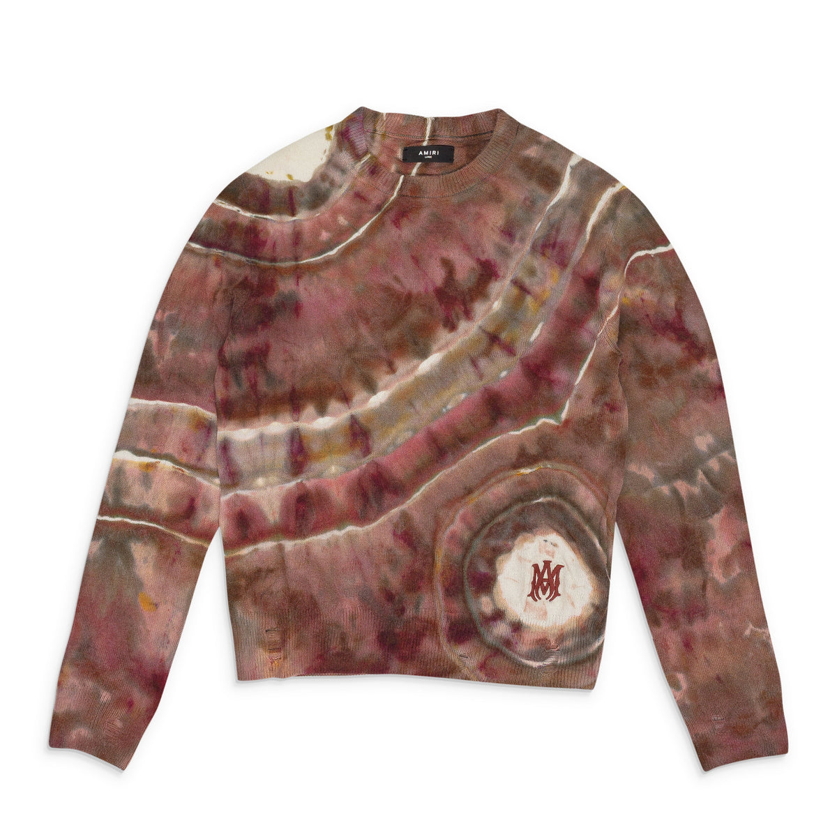Clay Ma Tie Dye Cashmere Crewneck Sweatshirt
