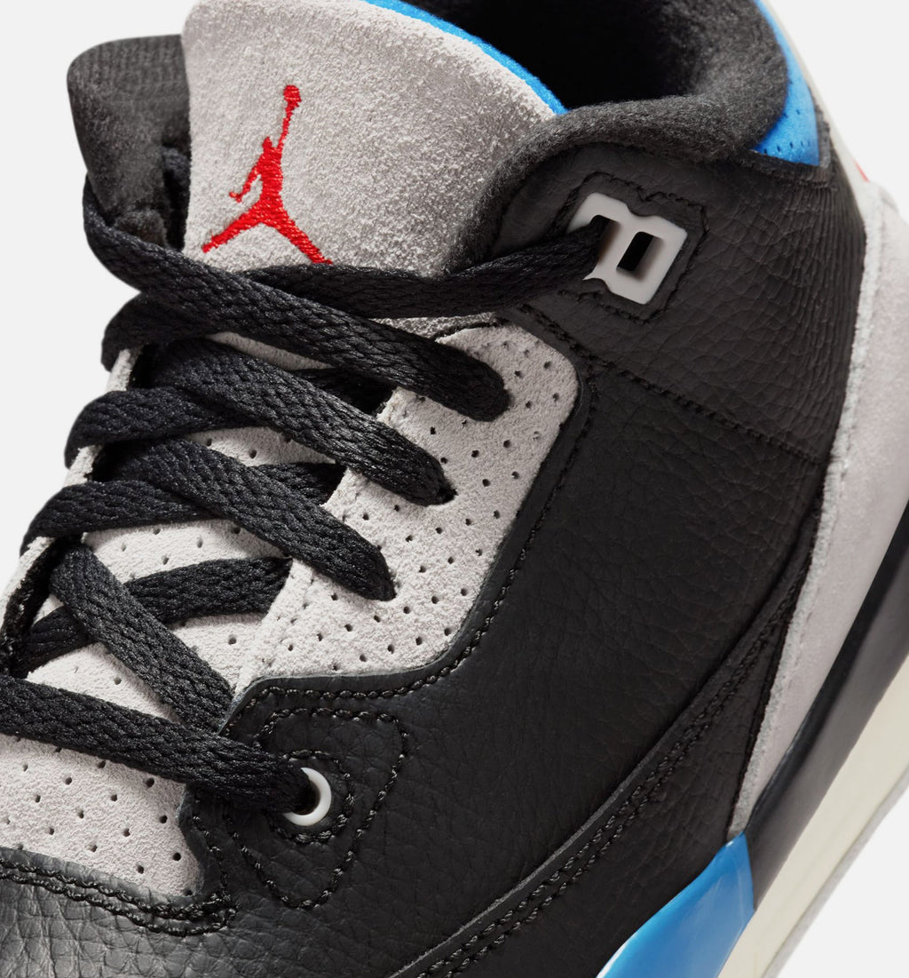 Air Jordan 3 Retro OG Rare Air Preschool Lifestyle Shoe – Black/Chile Red/Neutral Grey