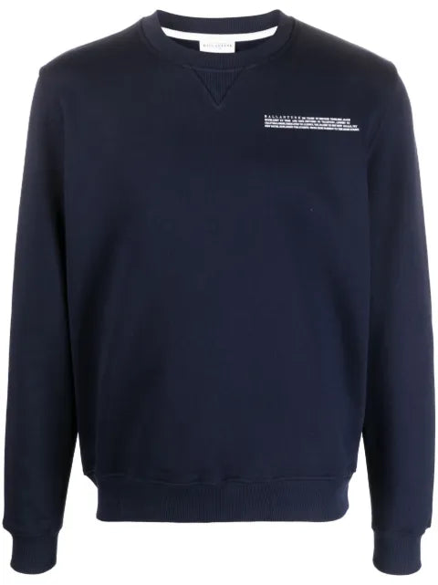 Ballantyne logo-print cotton jumper