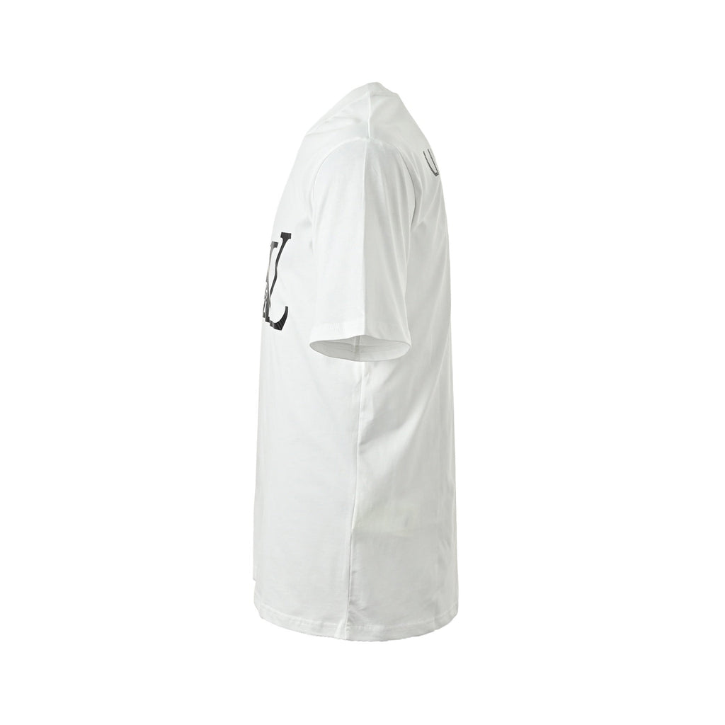 Carbon fiber logo print short-sleeved shirt