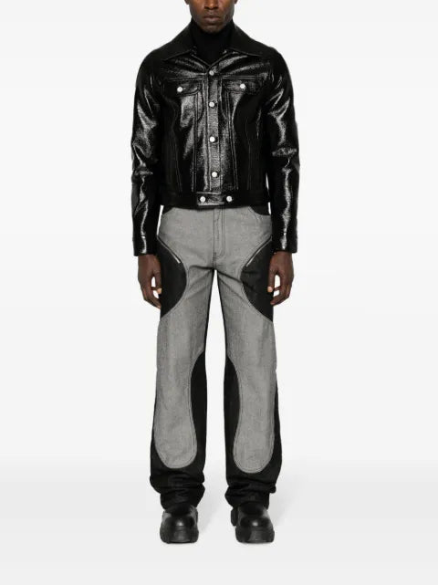 Courrèges faux-leather button-up jacket