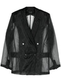 Patrizia Pepe sheer double-breasted blazer