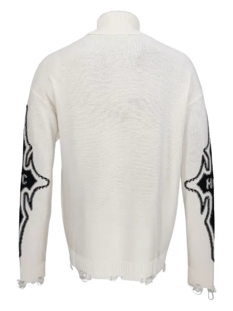 Haculla PRAISING face-motif jumper