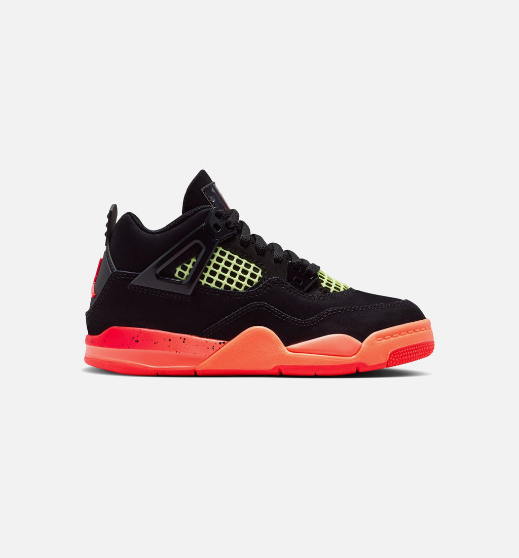 Air Jordan 4 Retro Black Infrared 23 Preschool – Black/Infrared 23/Bright Mango