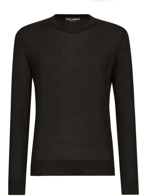 Dolce & Gabbana logo embroidered jumper