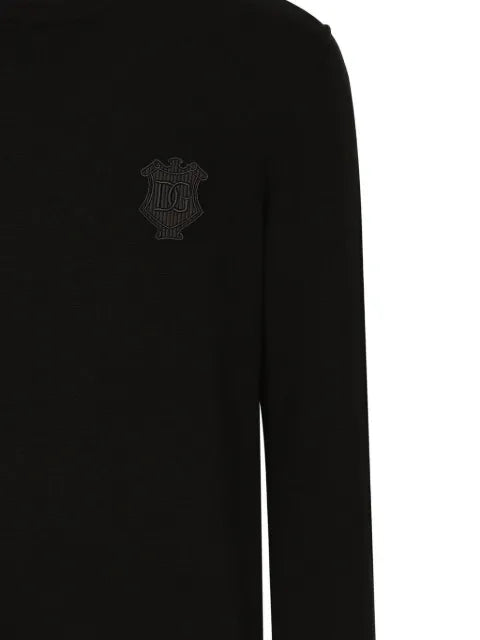 Dolce & Gabbana logo-patch cashmere jumper