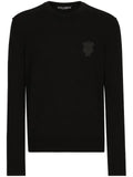 Dolce & Gabbana logo-patch cashmere jumper