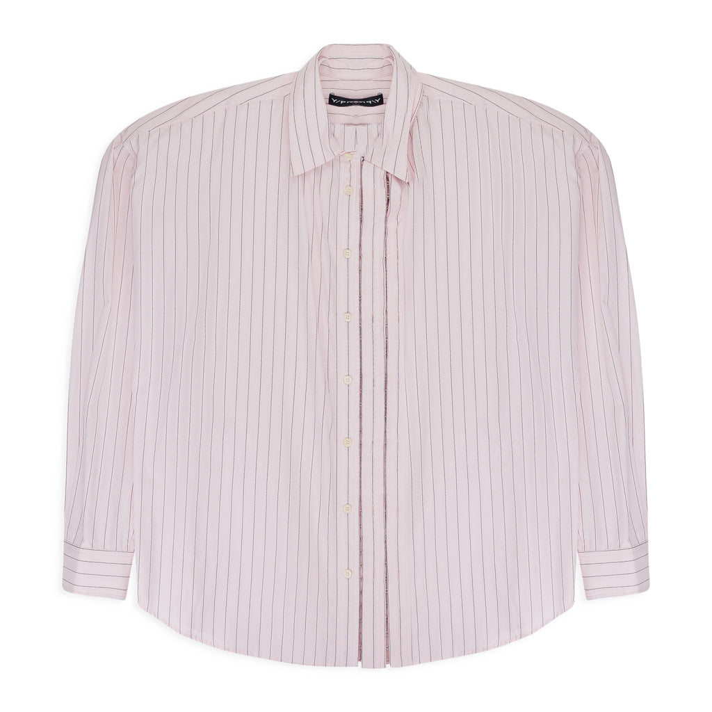 PINK HOOK AND EYE PINSTRIPE LONG SLEEVE T-SHIRT