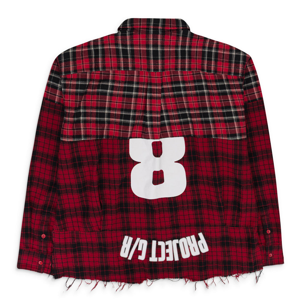 RED UPSIDE-DOWN CHECKED BUTTON-DOWN SHIRT