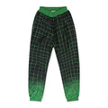 BLACK/GREEN SWISHIES DUO PATTERNED STRAIGHT PANTS