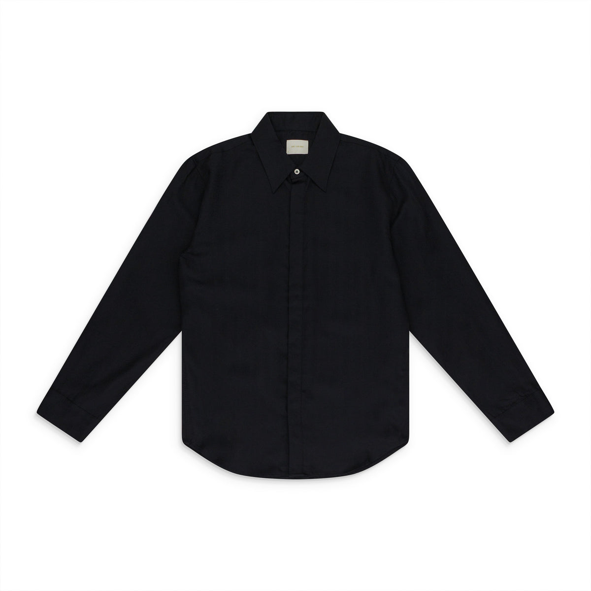 BLACK JACQUARD DICE BUTTON-DOWN SHIRT