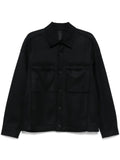 Transit wool raw-cut overshirt