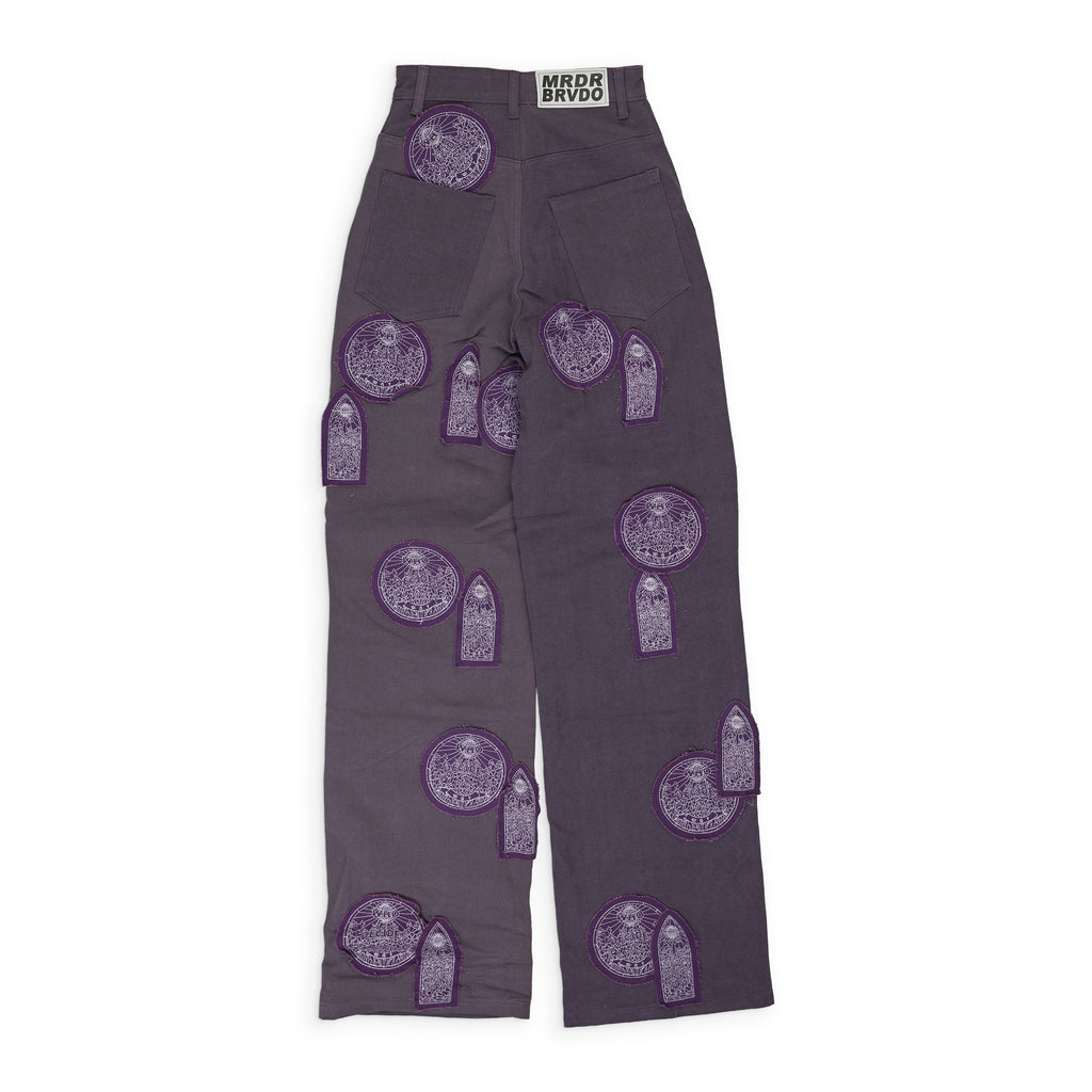 Purple Dual Patch Pocket Cargo Pants