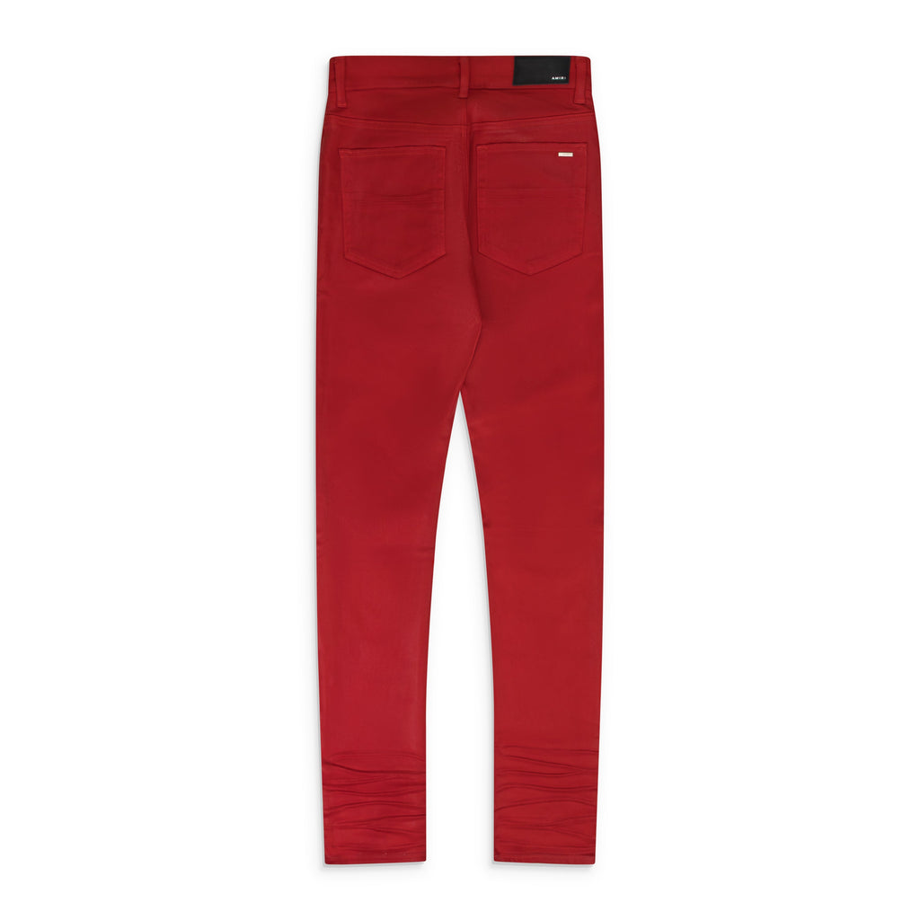 Red MX1 Waxed Skinny Jeans