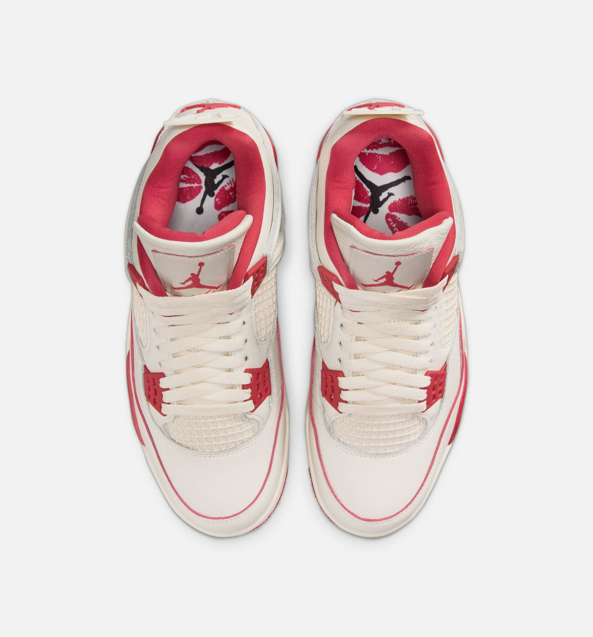 Air Jordan 4 Retro Valentines Day Women's Lifestyle Shoes - Pale Ivory/Sierra Red/Tough Red