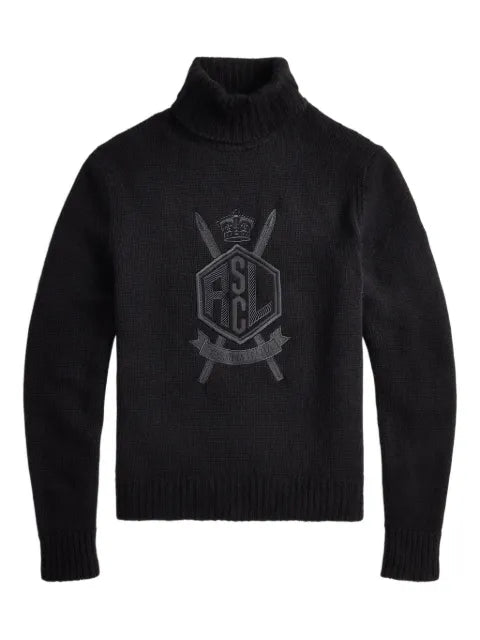 Ralph Lauren Purple Label embroidered turtleneck pullover