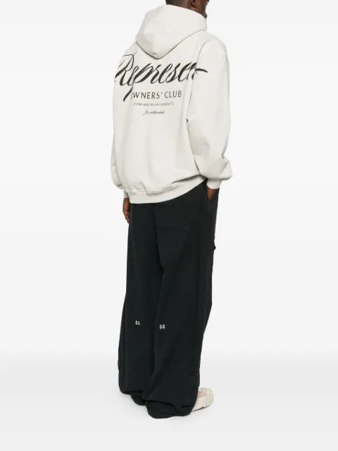 Represent logo-print hoodie