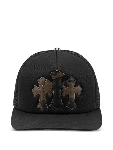Chrome Hearts Cemetery trucker hat with cross appliqué