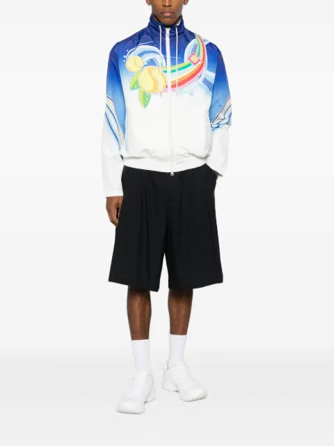 Casablanca graphic-zipped jacket