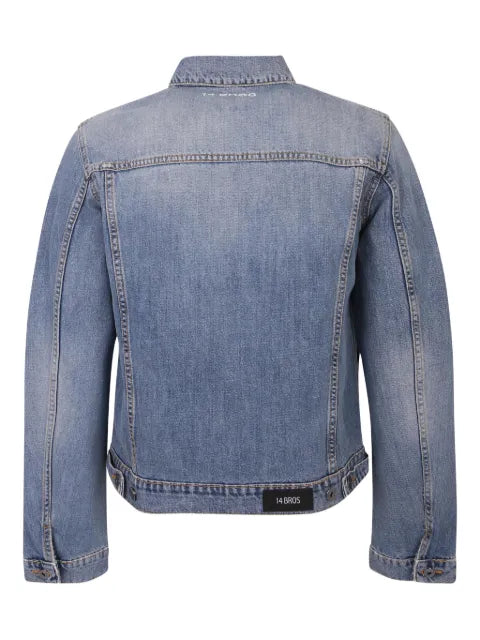 14BROS distressed pocket denim jacket