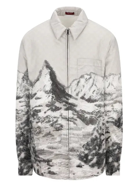 Gucci mountain-print zip-up jacket