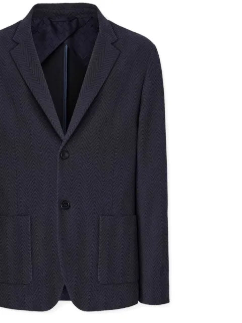 Missoni single-breasted blazer in cotton and viscose with tone-on-tone zigzag pattern