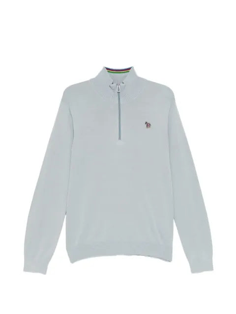 PS Paul Smith organic cotton quarter zip zebra logo sweater