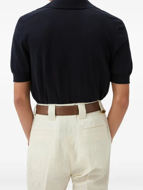 Versace silk-cotton knit polo