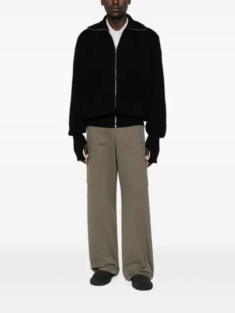 Rier fisherman-rib zip-fastening cardigan