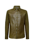Billionaire nappa shirt jacket in crocodile leather