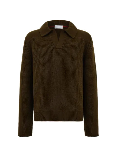 Ferragamo knitted sweater with polo collar