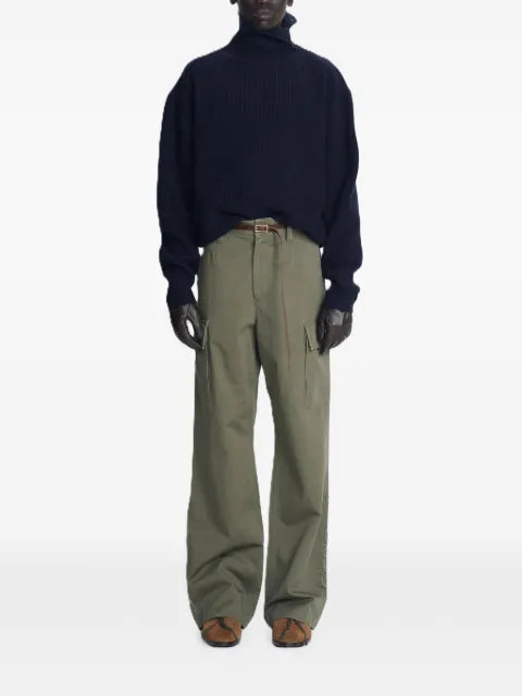 TONYWACK button-neck ribbed-knit sweater