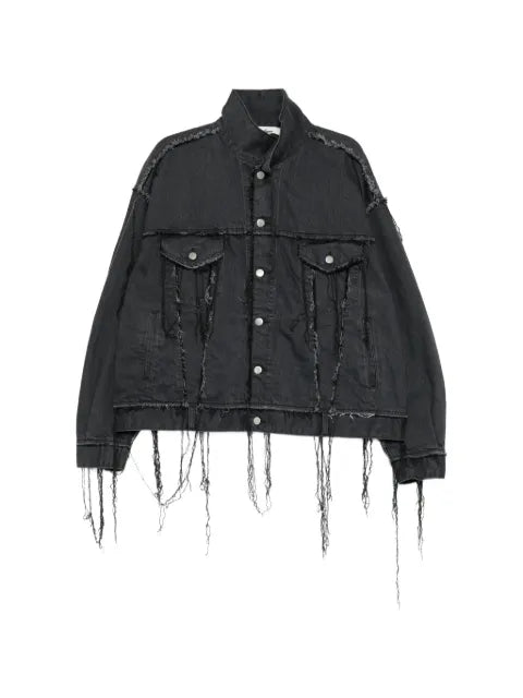 midorikawa frayed-edge denim jacket