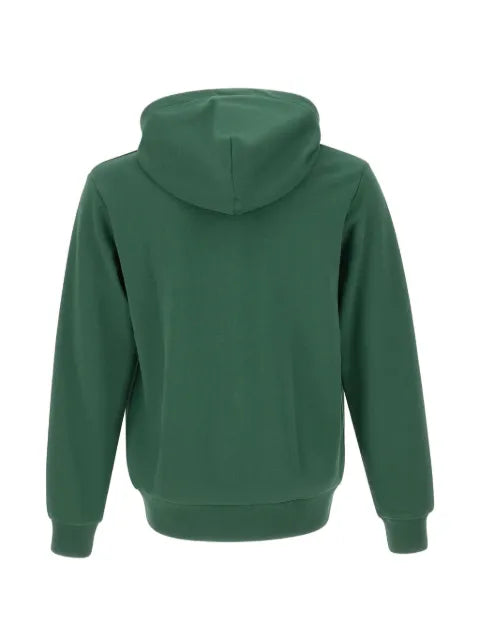 Lacoste zip-up logo-patch hoodie