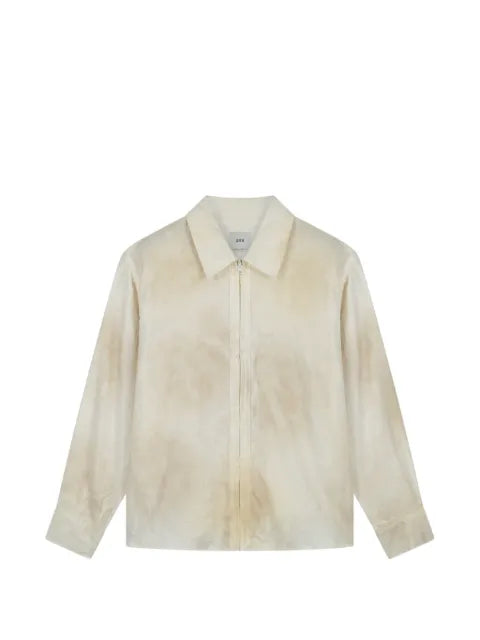 Arte Antwerp Dusty zip-up linen shirt