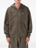 Obey logo-print zip-up hoodie