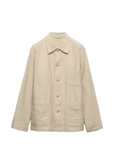 Prada single-breasted linen jacket
