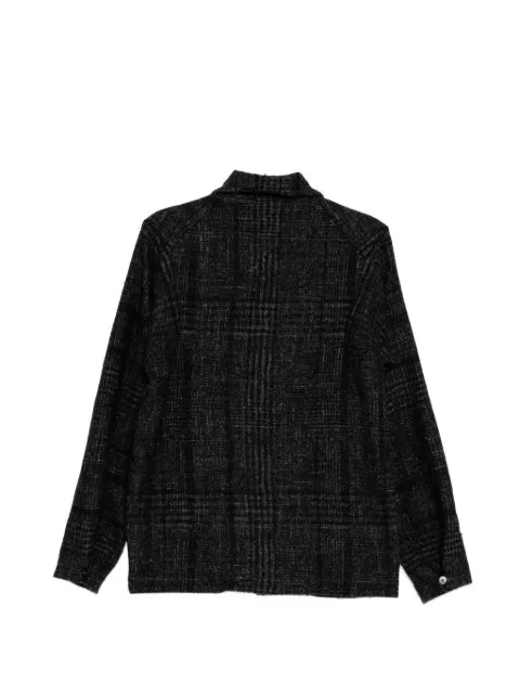 Ma+ check-pattern two-pocket shirt jacket