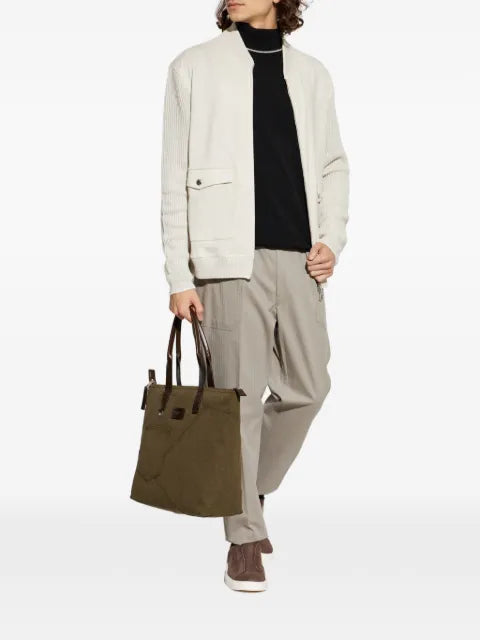 Eleventy contrast-trim roll-neck sweater