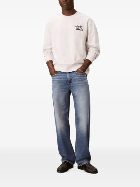 Calvin Klein logo-print crew-neck sweater