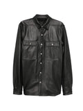 Rick Owens leather press-stud jacket