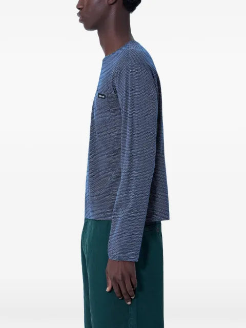 Miu Miu textured-knit chest-pocket sweater