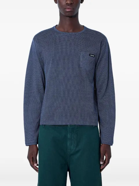 Miu Miu textured-knit chest-pocket sweater
